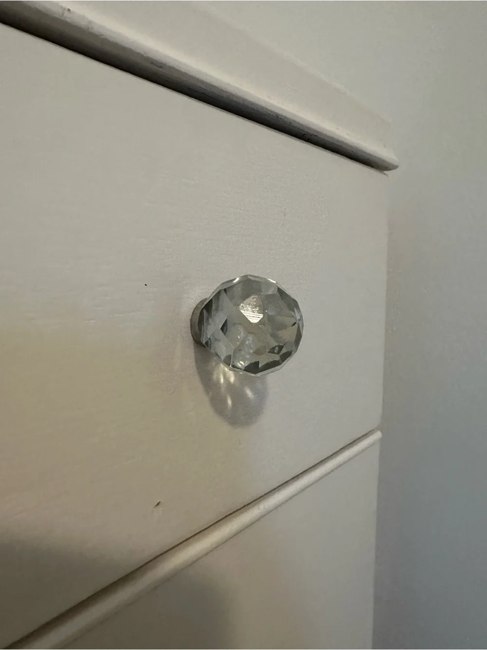 Clear Crystal Glass Knob - Elegant Drawer Pull (Clear) - 6 count